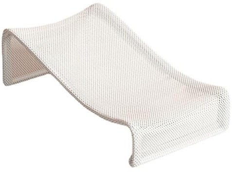 BESPORTBLE Asiento de Baño para Bebés Soporte para Baño de Acero al Carbono Tela Transpirable Almohadilla para Bañera Recién Nacido y Pequeño en Casa y Viajes