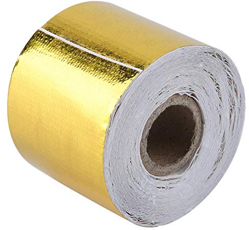 Värmeskyddsomslag, inte lätt deformerad, extremt hållbar, stark vidhäftningstejp, underhållsarbetare, förare, sportbil för bil (gyllene 10 m x 5 cm)