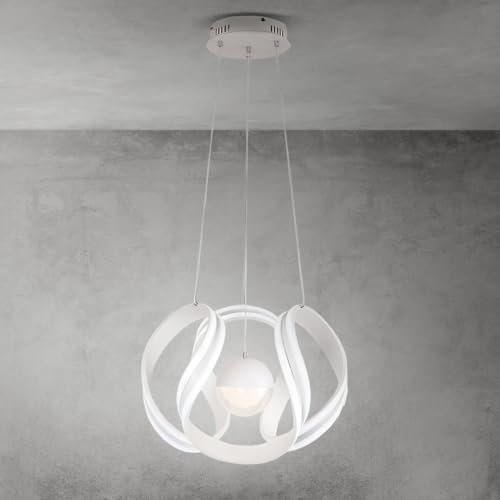 MAKA change your life quality Moderno Lampadario a Sospensione LED con Fasce Metalliche 78W Design Moderno per Soggiorno Camera da Letto Cucina Corridoio Sala da Pranzo