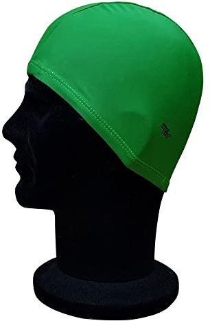 Blått rev elastisk spandex stretchig anti-slitage enkel passform enkel icke-vattentät deluxe dra på badmössa badmössa en storlek som passar alla åldrar 3+ år (mörkgrön)