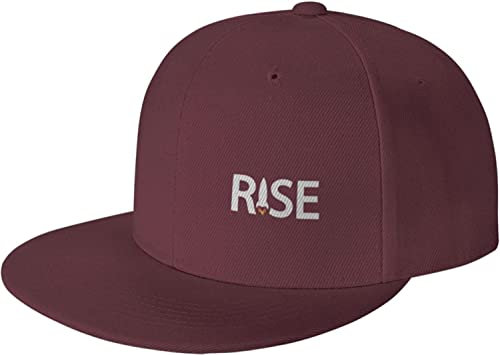LOUJIN Rise Unisex Snapback Hüte Einstellbare Hip Hop Plain Dad Baseball Cap Flache Krempe Bill für Männer Frauen, Fotofarbe, One size