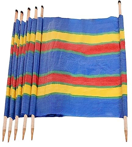 rightclick 6 Pole Beach Windscreen Privacy Beach Windbreaker Lightweight & Portable Screen For Outdoor Camping Caravan Festival Holiday Picnic Beachside Windbreak