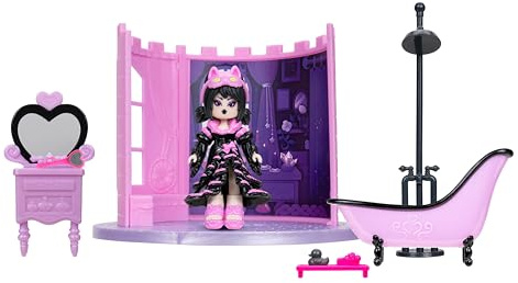 Royale High Powder Room Playset - 1 Doll, 6 Accessories - Fits Inside Castle Playset - Virtual Item Code Included - Ages 5+