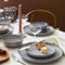KUTAHYA PORSELEN Moderna (Pearl Grau, 18 Teile Set) – Porzellan Geschirrset für 6 Personen mit Speise-, Suppentellern & Schalen – Spülmaschinenfest, Modern & Alltagstauglich