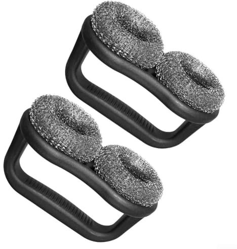 Cepillo de limpieza de barbacoa de bola de acero, cepillo de limpieza resistente para barbacoa, herramienta de limpieza de parrilla de acero inoxidable para cocinar al aire libre, limpieza sin