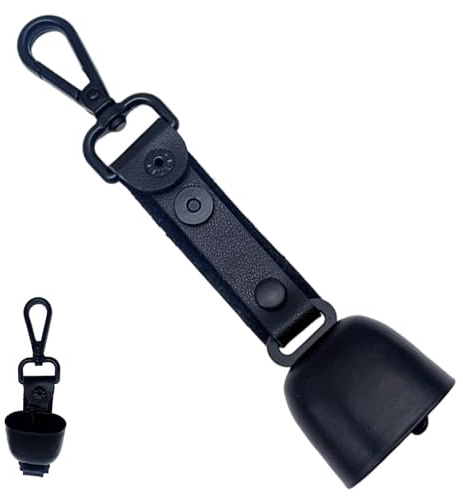 Campanelle per escursionismo, allarme magnetico di sicurezza, attrezzatura avventura, campanello acustico con cinturino in pelle e moschettone, protegge dalla fauna selvatica, cinturino in pelle e
