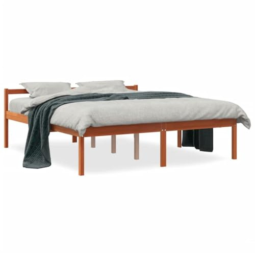 Sophrelle Lit pour Personne âgée sans Matelas 160x200 cm Bois pin Massif,Lits & Cadres de lit,23kg-844160