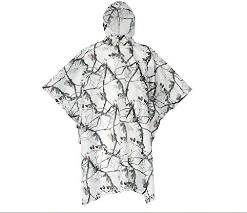 3 in 1 Waterproof Rain Poncho Multifunction Snow Raincoat Ground Sheet Tent Cover Shelter for Hunting Camping Camouflage Clothes