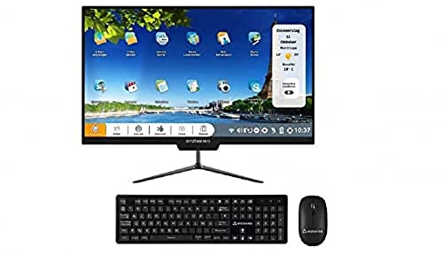 ORDISSIMO - Ordinateur de Bureau Tout-En-Un Clara 2 Idéal Senior - Ordi Fixe Facile à Utiliser - Grand Écran Plat - Interface Intuitive, Clavier Simplifié, Souris Sans Fil, Antivirus, Ports USB - Noir