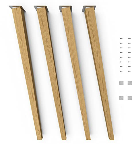 sossai Bordben i oljebehandlat ekträ CLIF SQUARE HMF4 71 cm hög fyrkantiga sned design för stolar bord