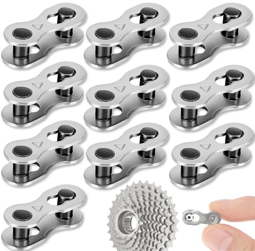 Missing Link 10 Pcs for 6/7/8 Speed Bike Chain Master Link for Bicycle Chain Bike Chain Links The Missing Link Chain Bike Parts Bicycle Parts Mountain Bike Parts Bike Components & Parts