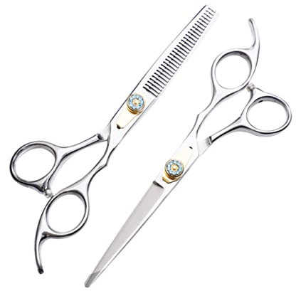 DECOMELODY 1pezzi Forbice Professionale Inossidabile Per Parrucchieri e Uso Domestico Utensile Per Taglio Con Punta Arrotondata Per Famiglie e Animali Domestici