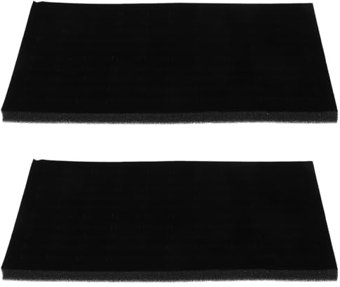 ULTECHNOVO 2piezas Tapete Para Joyero De Esponja Inserto De Almohadilla De Soporte Para Anillos y Aretes Para Cajas De Joyas y Exhibición De Colecciones