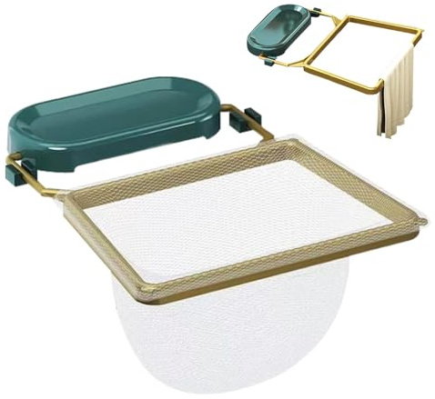 Étagère à déchets pour évier de cuisine - Filtre passoire d'élimination des ordures pour les coquilles de fruits pour les cheveux, récepteur surplus de nourriture avec sacs D