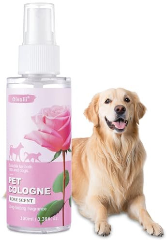 Natürliches Hundeparfüm Spray | Parfüm für Hunde & Katzen – Premium Pflege-Spray mit langanhaltendem Rosenduft, desodorierend, Fellpflege pflegend & geruchsentfernend für alle Felltypen