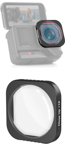 NEEWER 10X Macro Lens Compatible with Insta360 Ace Pro/Ace Pro 2, Action Camera Magnification Lens, Not Waterproof, NOT Compatible with Updated Version Redesigned Round Octagonal Lens Guard, LS-C40
