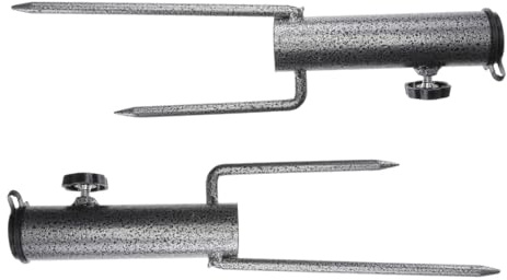 GALPADA Anclas para Sombrillas de Playa 3.6 Cm Negro, Base de Sujeción Resistente para Terraza y Jardín, Juego 2 Piezas, Fijación Estable en Arena para Parasol Exterior