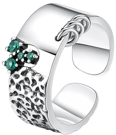 S925 sterlingsilverring för män och kvinnor, diamantring med justerbar modedesign och personlig design