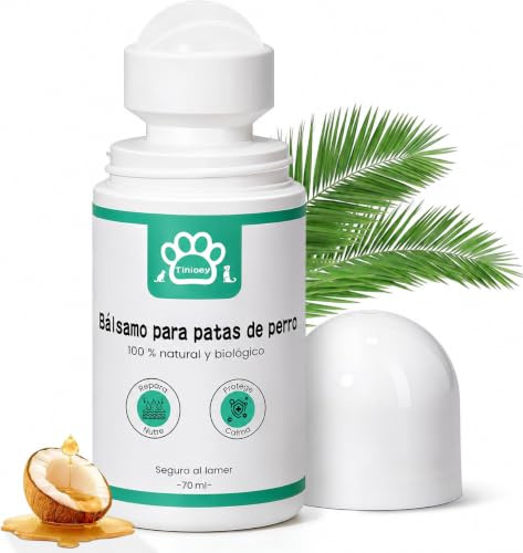 Tinioey Crema Almohadillas Perros Roll-on 70ml, Natural Hidratante