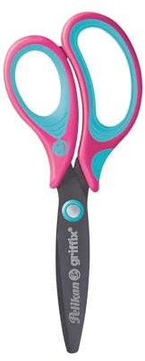 Pelikan griffix Schulschere rund, Schere für Rechtshänder, Lovely Pink, 1 Stück