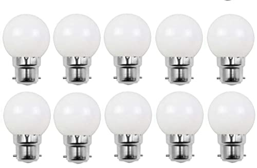 Aiwerttes B22 - Bombilla LED (2 W, equivalente a 20 W, casquillo de bayoneta, G45, mini bombilla globo para terraza exterior de Navidad, paquete de 10 unidades)