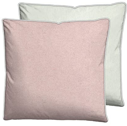 biberna Melange-Flanell Kissenbezug 40x40 cm, 100% Baumwolle, Biber, Flanell wärmend, weich & kuschelig, Reißverschluss, mit Paspel, Winter & Herbst, Uni, Rose, Modell 0840500