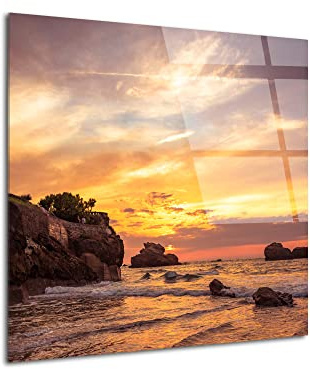 DECLINA, tableau mural verre acrylique, impression haute définition, décoration murale, photographie paysage Biarritz, art mural contemporain, tableau déco design