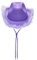 Geagodelia Damen Vintage Cowboy Hut Cowboy Hut mit Feder Pailletten für Cosplay Halloween Karneval …, E-violett, Einheitsgröße