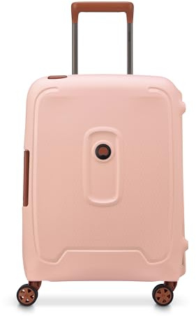 DELSEY Paris - MONCEY - Valise Cabine Rigide Slim Matière Recyclée et Recyclable - 55x40x20 cm - 36 litres - S - Rose