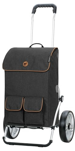 ANDERSEN Shoppingvagn – Royal Shopper Ipek Ma svart 42 L handvagn, isolerad, kylväska, robust, aluminium, vikbar, kullager