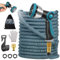 ExKeen Flexibler Gartenschlauch, 15M/50FT Gartenschlauch Wasserschlauch mit 10 Funktionen Sprühdüse, 4-Fach Latexkern, Gewebe 3750D, 3/4 und 1/2 Metallanschlüsse für Bewässerung, Gartenreinigung