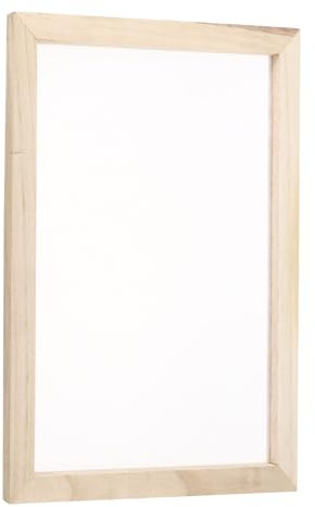 QUARKZMAN 1 Stück Siebdruckrahmen, 13,4x9,8 Zoll Holz mit 160 weißen Maschen für DIY-Siebdruckprojekte