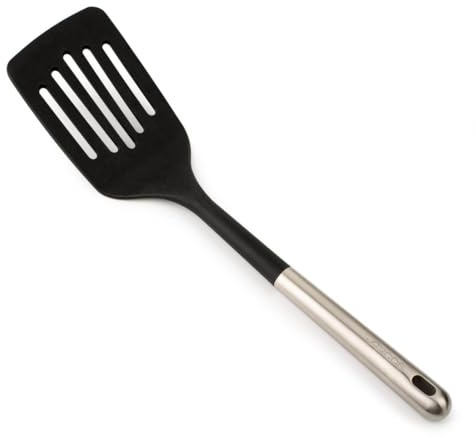 Espátula Ranurada 339 mm de Acero Inox y Silicona