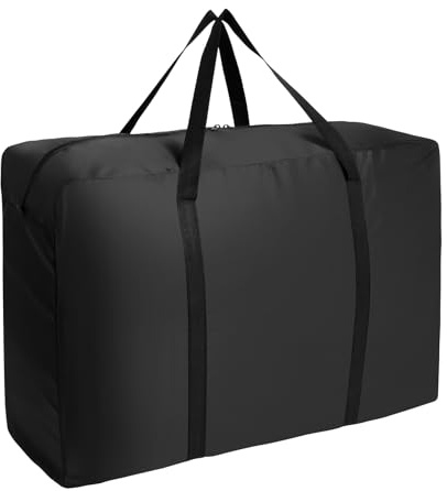 AiQInu Bolsa Almacenaje Ropa Grande 180L, Plegables Bajo Cama Bolsas para Guardar Ropa con Manillar, Impermeable Bolsa de Almacenamiento Ropa de Temporada, Edredones, Mantas, Moverse o Viajar, 420D