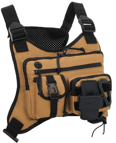 BWBIKE Bolsa de Pecho para Exteriores - Mochila Pectoral EDC Ligera para Hombres y Mujeres, Chaleco Táctico Molle para Correr, Ciclismo y Senderismo, Entrenamientos y Viajes