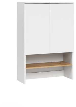 Vicco Armario para Lavadora Viktor, Blanco/Artesano, 68 x 100.4 cm, para Almacenamiento Que Ahorra Espacio sobre la Lavadora