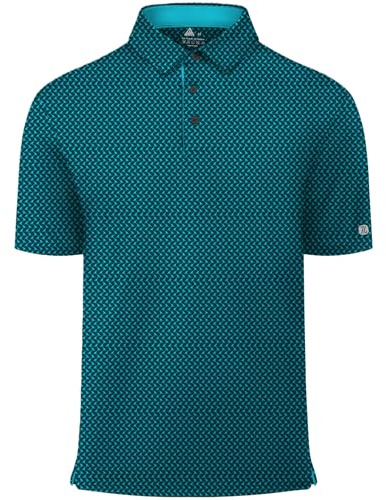 SwissWell Polo Hombre Manga Corta UPF 50+ Golf Polos Secado Rápido Transpirable Tenis Polo Camisetas Estampadas de Verano Casual T-Shirt