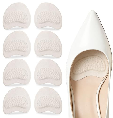 Metatarsal Pads for Women 4 Pairs, Forefoot Cushion Half Insoles | Sweat Absorbing, Breathable, Soft Support, Pressure Relief, for High Heels, Pumps, Work Shoes, Standing & Walking