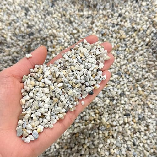 Ghiaia naturale per acquario, 3-5 mm, substrato di ghiaia per acquari d'acqua dolce, aquascaping e vasche con piante, pietre per acquario al quarzo lavato, substrato decorativo naturale per acquari (1