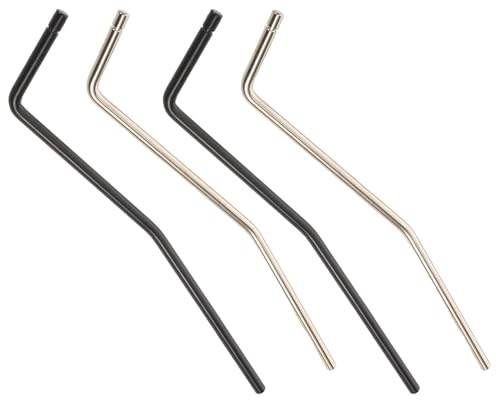 Totority 4 Brazos de Trémolo Metálicos para Guitarra Eléctrica, Rosca 6 Mm, Juego de Palancas Doble para Sistema de Trémolo, Recambio de Partes, Accesorios para Guitarra en