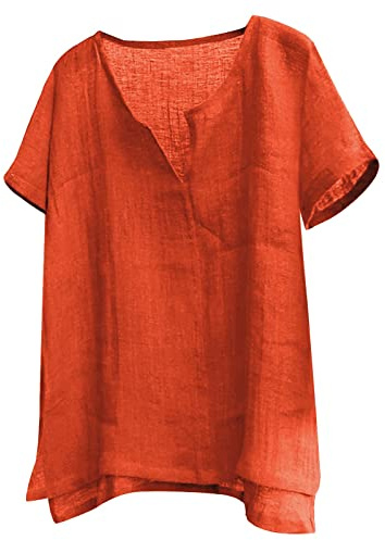 Generisch Camisa de lino para hombre, manga larga, corte regular, algodón, medieval, vikingo, ocio, informal, camisa de verano, ligera, A38