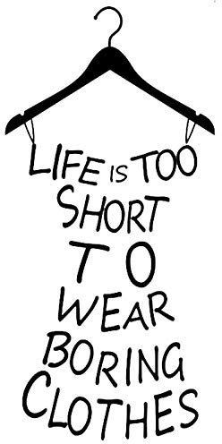 JWJQTLD Wandaufkleber，Das Leben Ist Kurz, Proberaum Hanger Schlafzimmer Wall Sticker Für Jede Glatte Oberfläche