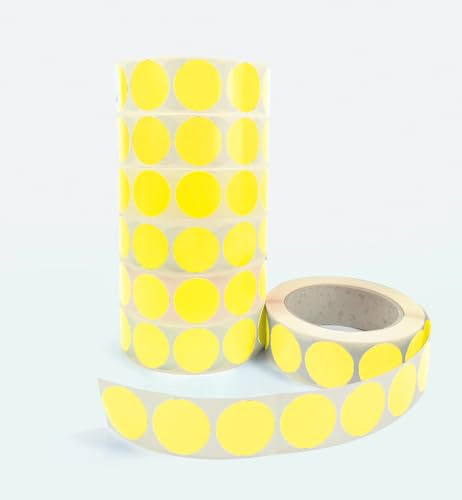 Print&Stick | Bunte Markierungsklebepunkte Ø 20 mm - 1000 Stück - Gelb HKS2