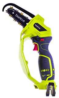 Baricus Akku-Kettensäge 18V Lithium-Ionen System - Version 2.0 - Einhand-Bedienung - Schwertlänge ca. 156mm - Geringer Rückschlag - Ergonomischer Handgriff - B-WARE (Ohne Akku und Ladegerät)