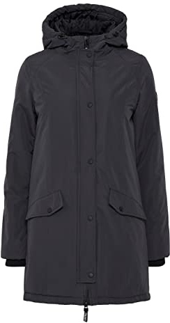 OXMO Tamila Damen Übergangsmantel Parka Lange Jacke mit Kapuze, Größe:S, Farbe:Phantom Grey (194205)