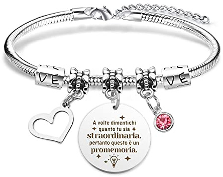 Bracciale per Migliore Amica, Regalo Ispirativo Motivazionale per Amicizia, Sorella, Collega, Natale