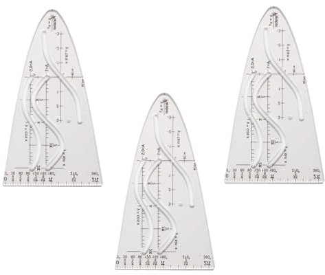 3 Stück Parabelschablone Mathe,Schule Zeichnen Parabel Lineal,Multifunktionales Normalparabel Schablone,Klasse Kurvenlineal,Schulzeug Zubehör,Gymnasium Flexibel Parabel Schablonen,Kurvenschablone