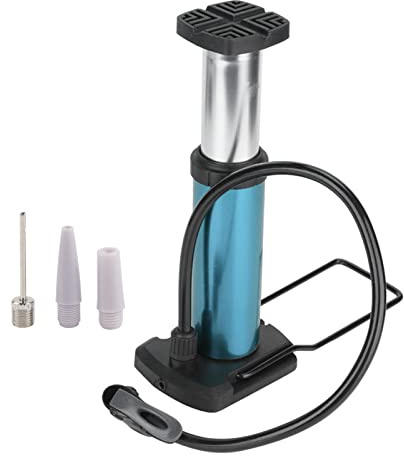 Bomba de Pie para Bicicleta, Mini Bomba de Aire Portátil de Alta Presión para Inflar el Suelo (Azul)