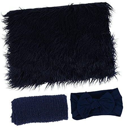 KONTONTY Set Neugeborenen Fotografie Swaddle Decke Wrap Stirnband Baby Foto Requisiten Chic Design