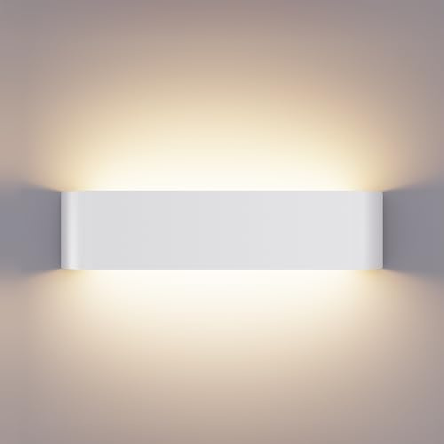 XXINLOOY LED Wall Lights Indoor 24W 16 3 CCT Alu Wall Lamp White